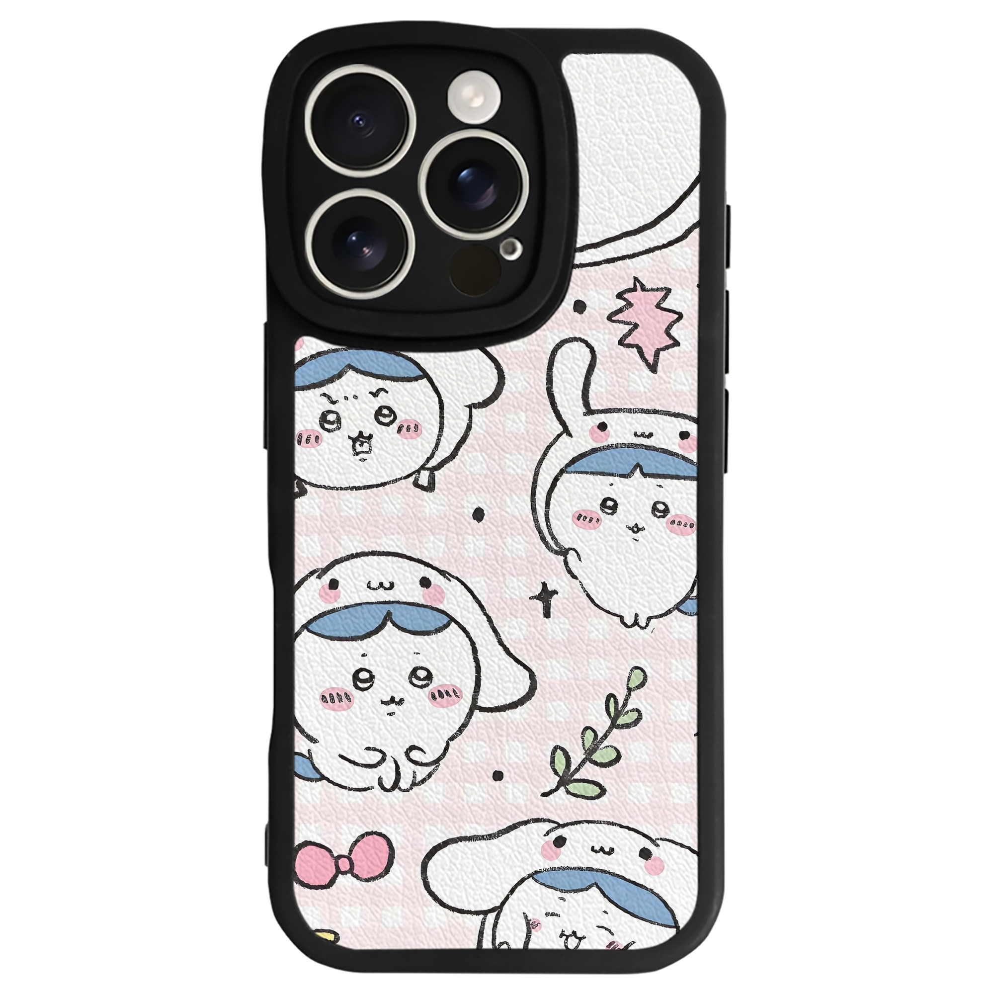 （画像用） ちいかわ Chii-kawa 【iPhone 16シリーズ対応】シリコンスマホケース（レザー調） 材質：シリコン